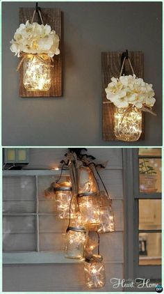 Diy Crafts Ideas DIY Hanging Mason Jar String Lights Instruction Diy Crafts Ideas DIY Hanging Mason Jar String Lights Instruction