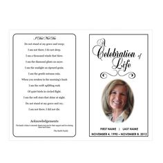 73 best printable funeral program templates images funeral cards