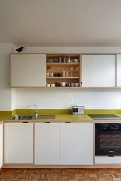 ikea kitchen cabinets with bespoke birch plywood doors and drawer