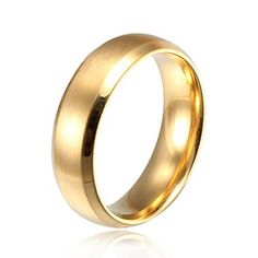Blue//Black//Gold Plated MEALGUET Personalized Stainless Steel Unisex Brushed Plain Simple Stainless Steel Wedding Band Ring for Men/&Women
