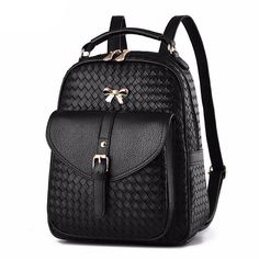 Women Candy Color Soft Leather Backpack Fashion Shoulder Bag Book Bags Drawstring Backpack Camellia