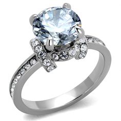 4.45 Ct Round Cut Champagne CZ Stainless Steel Engagement Ring Women/'s Size 5-10