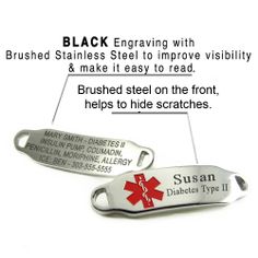 113 Best Medical Id Bracelets Images Alert Custom Engraved Free Medical Id Bracelet Black By Myidenydoctor 48 99 Kids Bracelets