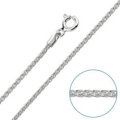 Argent sterling 20/" Spiga Collier blé Corde Chaîne Pure 925 Italie Nouvelle Wholesale