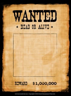 free wanted poster template