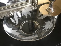 Set of 4 Heisey Colonial Clear Rimmed Cereal Bowls Signed c 1907-1956