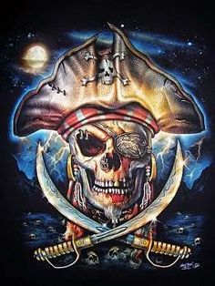 *PIRATES of the CARIBBEAN Arte Pirata, Teschio Pirata, Bandiere Pirata, Navi Pirata