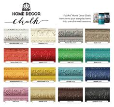 Folkart Home Decor Chalk 8 Oz Color Palette Pinterest Home Decor Paint Plaid Folk Art Chalk Colors Love This Junk