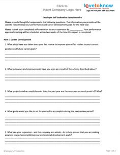 employee evaluation questions