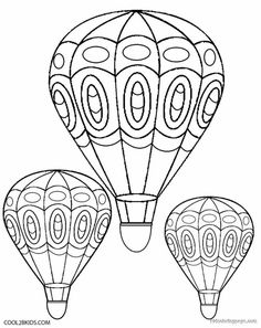 Free Printable Hot Air Balloon Coloring Pages