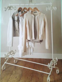 white vintage clothes cloth clothing hanging rail rack white vintage clothes cloth clothing hanging rail rack