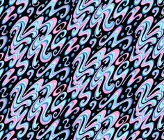 Fabric Swirls Large Black Background Pink And Blue Pastel By Nicole Denise Designs Hand DrawnCustom FabricGuitarsLarge BlackSwirlsLight