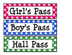 printable hall pass