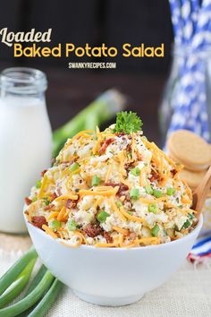Potato salad is one of summers must have side dishes. Its also great for any holiday party or as a dinner side dish. Youll want to have this delicious potato salad made just like a baked potato. This isnt your classic potato salad with mayo, instead we used sour cream!