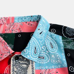 Nuevo Rojo//blanco Estampado Flor Sobre Negro Bandana Cabeza Wrap Hiphop Bikers Bufanda B08