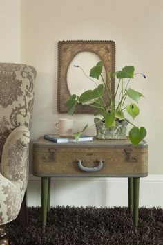 Vintage suitcase table