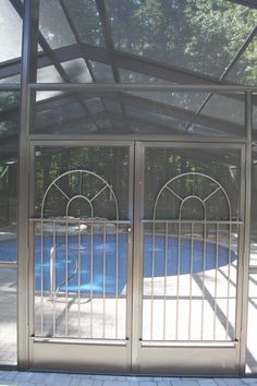 46 Best Decorative Aluminum Screen Door Grilles Images On Pinterest Hemingway Style Screen Door Grilles Installed On Double Doors Of Enclosure In Saratoga Springs Ny By All Weather And Grille