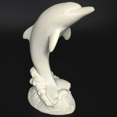 Unique Hand Carved Marble Stone Orca Whale Figurine Carving 2.5/" High New!