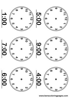 printable paper clock template crafts ideas for kids math ideas