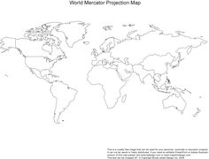 world mercator continents map printable blank royalty free jpg