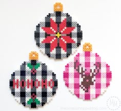 346 best christmas perler bead images on pinterest in 2018 perler christmas