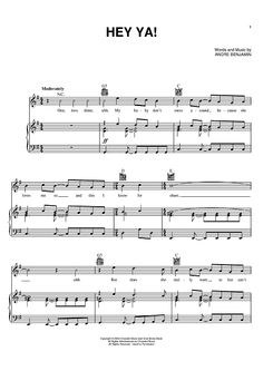 hey ya by outkast piano sheet music rookie level piano outkast roses piano sheet music