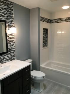 35 Blue Grey Bathroom Tiles Ideas And Pictures Transitional Decor Shower Wall Cavity For Bathroom Innovate Building Solutions Showerniche Wallcavity Showertips