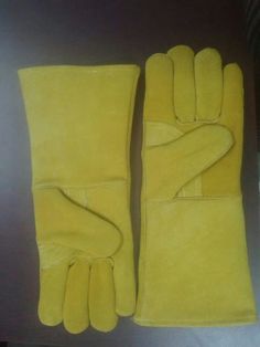 AA Grade MIG Welding Gloves Cow Grain Palm /& Back Straight Thumb 4/" Split Cuff