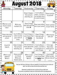 monday through friday calendar template preschool pinterest