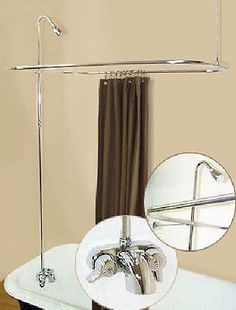 American Modern wall-mount chrome clawfoot tub faucet exposed ... American Modern wall-mount chrome clawfoot tub faucet exposed ...
