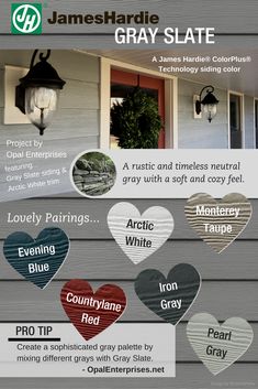 45 Best James Har Siding Colors Images In 2018 James Har Gray Slate Siding Color Inspiration Graphic Farmhouse Exterior Colors Paint For