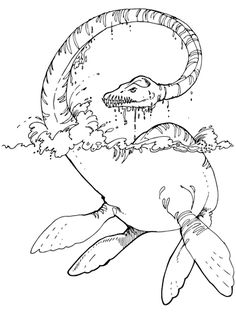 Printable Mosasaurus Dinosaur Coloring Pages Kidskatcom Coloring