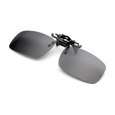 Z /& YQ Polarized Clip on Sunglasses Clip on Glasses Square Lens Men Women Replacement Lenses Mirror Clip Myopie Haute UV Taille Choix Night Vision Driving,Silver,L