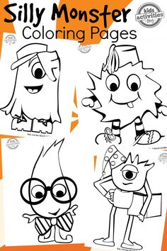 monster coloring pages free printables pinterest kid