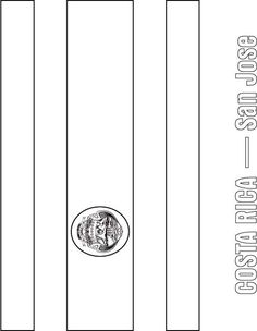 Costa Rican Flag Coloring Costa rica flag Flag coloring pages
