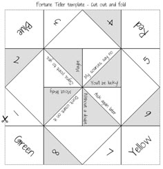 Able Customizable Printable Paper Fortune Teller Template Cootie Catcher Fortune Teller
