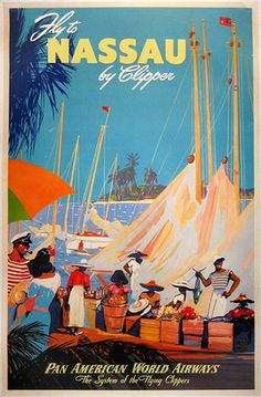 POSTER LITTLE MERMAID MEET ME AT THE BEACH BERMUDA TRAVEL VINTAGE REPRO FREE S//H