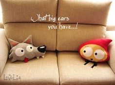 Plush Wildo the Wolf Decorative plush pillow by lovelia on Etsy