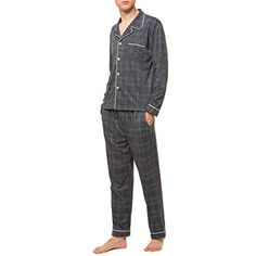 CityComfort Pigiama Uomo Lungo 100% Cotone Set Pigiama Due Pezzi da Uomo Maniche Lunghe Pantaloni Lunghi Completino Casual per Casa CityComfort Pigiama Uomo Lungo 100% Cotone Set Pigiama Due Pezzi da Uomo Maniche Lunghe Pantaloni Lunghi Completino Casual per Casa