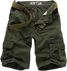 Zimaes-Men Short Pants Straight Relaxed Pockets Cotton Combat Karate Pants