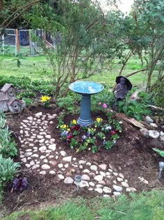 Bird Bath With Flower Bed Gardens Pinterest Bird Bath Garden