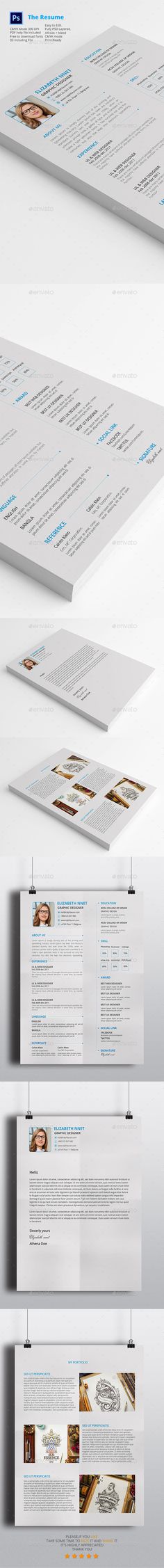 Clean Cv-Resume by Estartshop on @creativemarket Ready for Print - print resume Clean Cv-Resume by Estartshop on @creativemarket Ready for Print - print resume