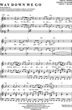 je veux klavier begleitung gesang zaz pdf noten klick auf way down we go sheet music