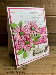 Friendship Flowers Collage Card 2017