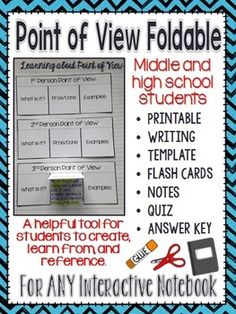 point of view foldable template