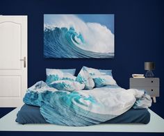 59 Best Surfer Bedding Images In 2019 Preppy Beach Bed Surfer Bedding Ocean Wave Eco Friendly Beach Comforter Set