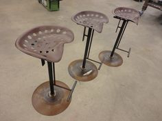 Husband Made Tractor Seat Barstools Seats Pinterest Items Similar To Tractor Seat Bar Stool On Etsy