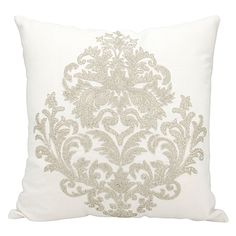 Pin on Love It or Need It 22 Beaded Damask Square Throw Pillow In