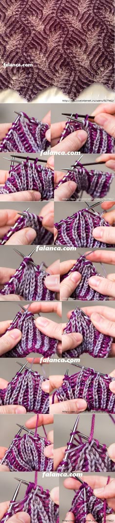Двухцветный узор спицами ^ I have no idea what this says, but this stitch is beautiful.