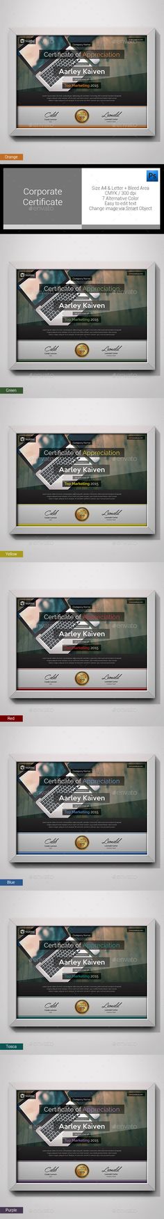 Certificate Template PSD Resume Templates Pinterest - corporate certificate template Certificate Template PSD Resume Templates Pinterest - corporate certificate template